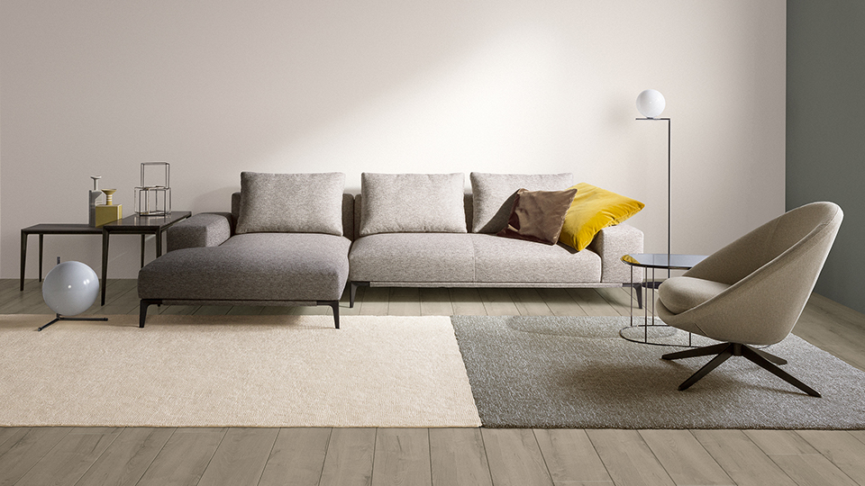 春♡真っ盛りセール◇arflex　A SOFA　MEDIUM　|　カウチソファ arflex 公式通販】A・SOFA es エー・ソファー エス / ファブリック
